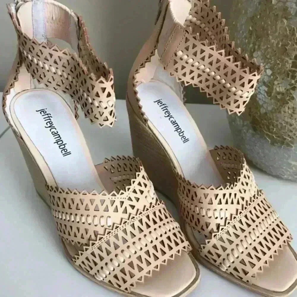 Jeffrey Campbell Besante St Wedge‎ Sandals Size 6.5